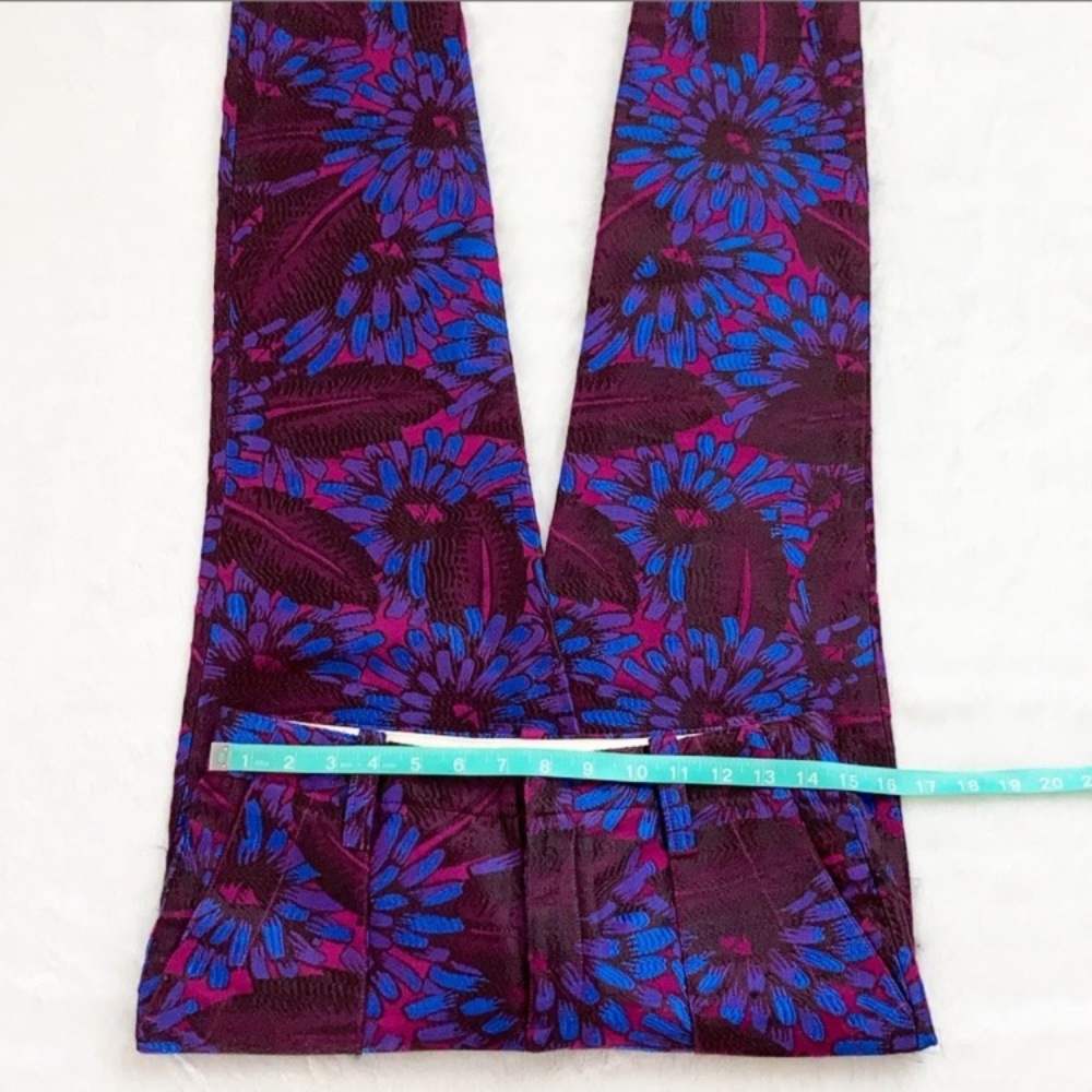 Like New J. Crew Garden Jacquard  Midnight Floral Pant, size 0 - Picture 3 of 7